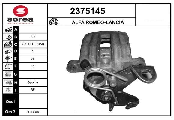 EAI Étrier de frein 2375145 Étriers de frein EAI GIULIETTA 2375145 pas cher