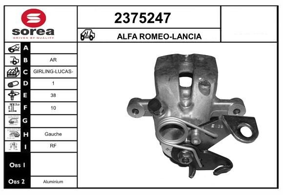 EAI Étrier de frein 2375247 Étrier EAI GIULIETTA 2375247 pas cher