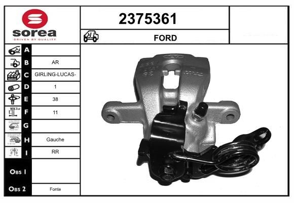 EAI Bremsecaliper 2375361 Caliper EAI GALAXY 2375361 billige