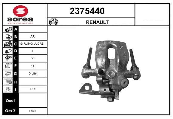 EAI Bremsecaliper 2375440 Caliper EAI VITO 2375440 billige