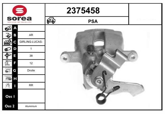 EAI Étrier de frein 2375458 Citroën BX Étrier de frein EAI 2375458