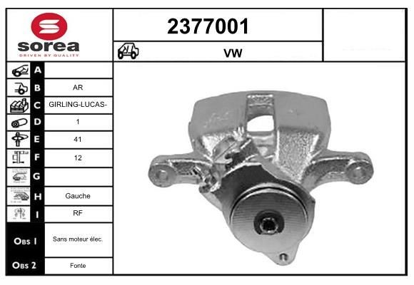 EAI Bremsecaliper 2377001 Caliper EAI Audi A4 2377001