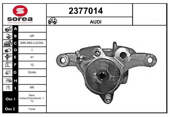 EAI Bremsecaliper 2377014 Bremseklave EAI A4 2377014 billige