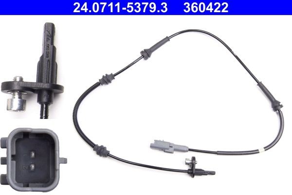 ATE ABS-anturi 24.0711-5379.3 ATE 24.0711-5379.3 Citroen C4 Grand Picasso MK2 abs anturi vaihto hinta