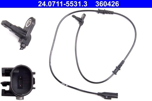 ATE Αισθητήρας, στροφές τροχού 24.0711-5531.3 ATE 24.0711-5531.3 Αισθητήρας, στροφές τροχού