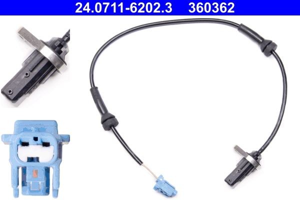 ATE ABS Sensor 24.0711-6202.3 24.0711-6202.3 ABS sensor NISSAN NAVARA ATE
