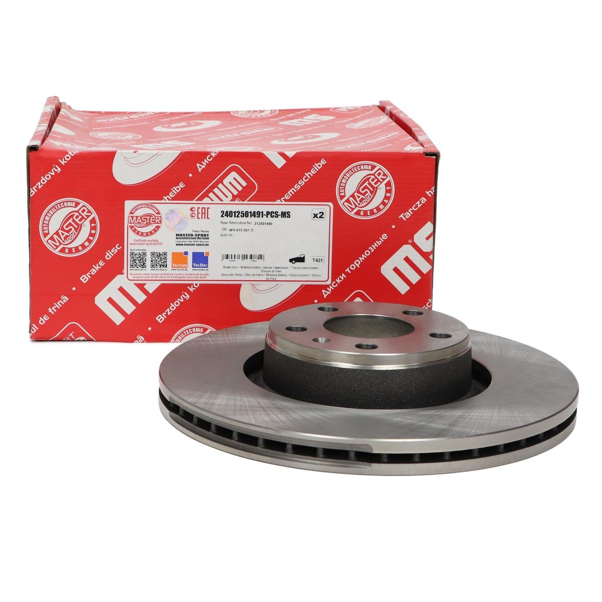 MASTER-SPORT Bromsskiva 24012501491-PCS-MS 24012501491-PCS-MS Bromsskivor MASTER-SPORT AUDI A3