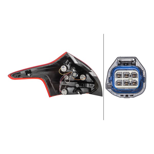 HELLA Fanale posteriore 2VP 354 995-061 2VP 354 995-061 costo Fanale posteriore FORD TRANSIT COURIER HELLA