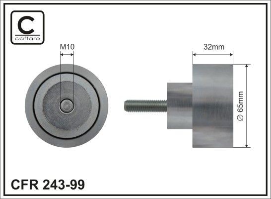 CAFFARO Deflection / Guide Pulley, v-ribbed belt 243-99 CAFFARO 243-99 PEUGEOT 3008 guide pulley cost