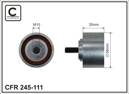 CAFFARO Løpehjul 245-111 245-111 Styrerulle-kilerem tannrem DODGE DURANGO CAFFARO