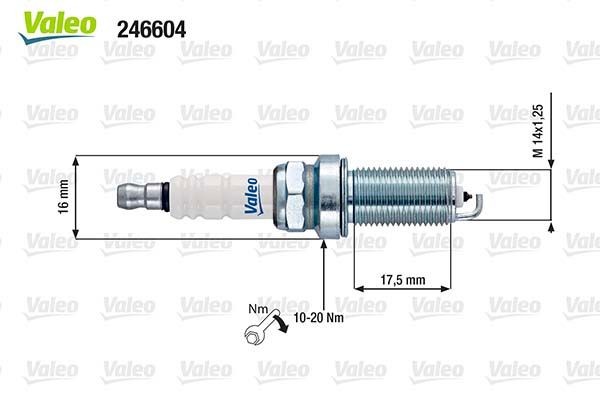 VALEO Zapaľovacia sviečka 246604 246604 Zapaľovacia sviečka PEUGEOT 309 VALEO