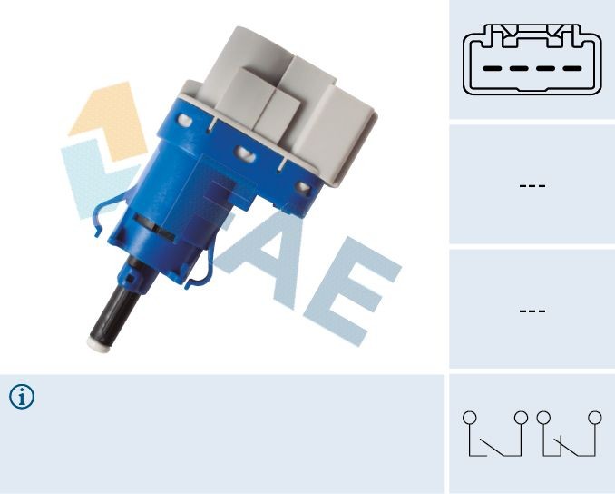 FAE Bromsljuskontakt 24849 FAE 24849 Bromsljuskontakt Ford C Max 2 original