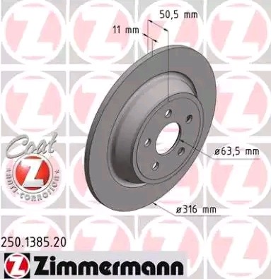 ZIMMERMANN Piduriketas 250.1385.20 ZIMMERMANN 250.1385.20 Pidurikettad Subaru LIBERO originaal