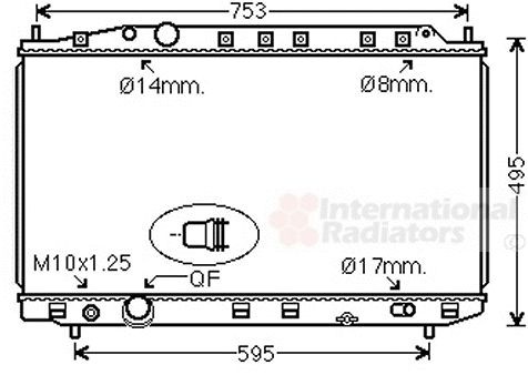 VAN WEZEL Radiator, motorkjøling 25002300 VAN WEZEL 25002300 Radiator, motorkjøling