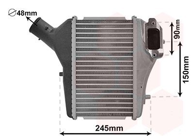 VAN WEZEL Intercooler 25004286 25004286 Ladeluftkjøler ALFA ROMEO 156 VAN WEZEL