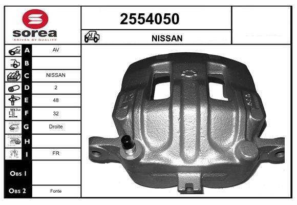 EAI Brzdový strmeň 2554050 Brzdový strmeň EAI Nissan PRIMERA 2554050