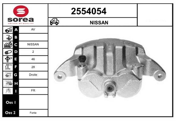 EAI Remklauw 2554054 Nissan PRIMERA Remklauwen EAI 2554054