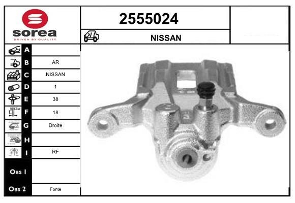 EAI Brzdový strmeň 2555024 2555024 Brzdový strmeň NISSAN PRIMERA EAI