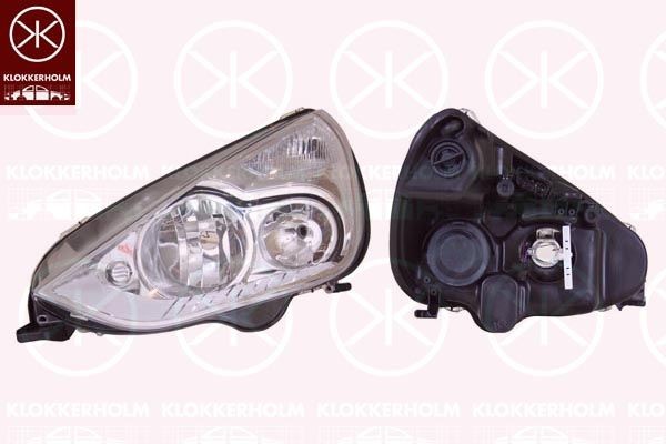 KLOKKERHOLM Koplamp 25830141 Ford FOCUS Koplampen KLOKKERHOLM 25830141