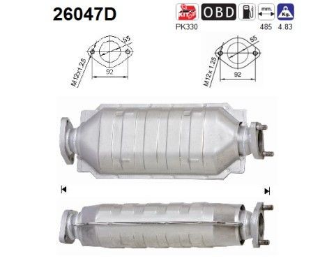 Catalisador AS 26047D AS 26047D Pre-catalizador MITSUBISHI L 200 2015
