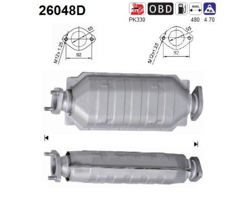 Catalyseur AS 26048D AS 26048D Catalyseur MITSUBISHI PAJERO SPORT 1999