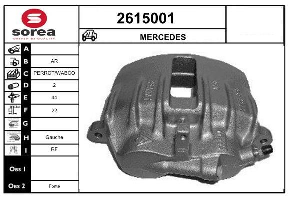 EAI Bremsecaliper 2615001 2615001 Bremseklave MERCEDES-BENZ VITO EAI