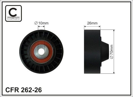 CAFFARO Deflection / Guide Pulley, v-ribbed belt 262-26 CAFFARO 262-26 genuine KIA Opirus (GH) guide pulley price