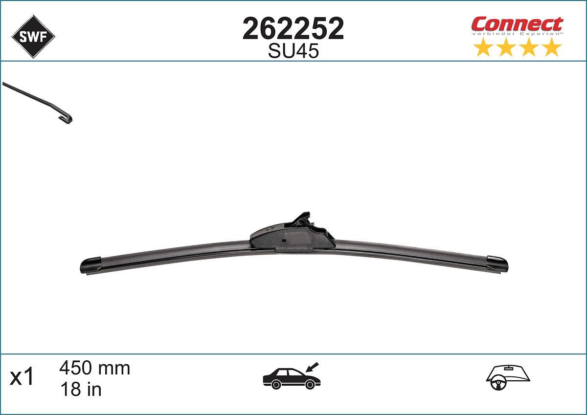 SWF Escova do limpa-vidros 262252 SWF 262252 Limpeza dos vidros CHEVROLET CRUZE (J300) 2013