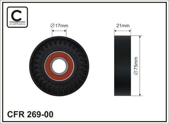 Strammehjul, kilerem CAFFARO 269-00 CAFFARO 269-00 Strammerull Volvo S80 2009