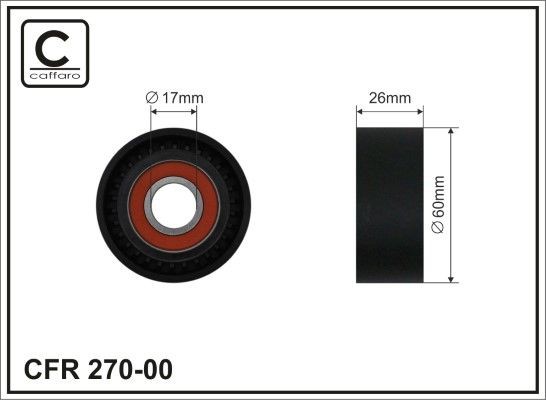 Rullo tenditore cinghia Poly-V CAFFARO 270-00 CAFFARO 270-00 Puleggia tendicinghia Hyundai SONATA 2024