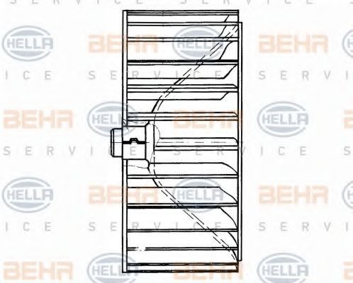 HELLA Viftehjul, kupevifte 8EW 009 160-121 Varmevifte HELLA SLK 8EW 009 160-121 billige