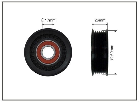 CAFFARO Rolo tensor, correia trapezoidal estriada 274-00 Polia tensora CAFFARO Ford KA 274-00