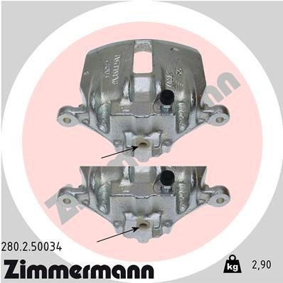 ZIMMERMANN Bremsekaliber 280.2.50034 280.2.50034 ZIMMERMANN Bremsekaliber Honda billig