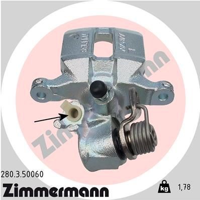 ZIMMERMANN Bremsekaliber 280.3.50060 ZIMMERMANN Bremsekaliber HONDA 280.3.50060
