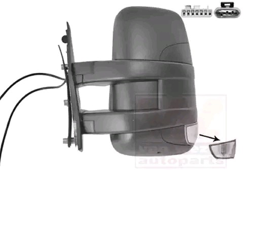 VAN WEZEL Buitenspiegel 2816807 VAN WEZEL 2816807 originele Spiegel CITROЁN NEMO prijs