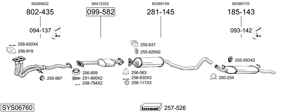 BOSAL Uitlaat middendemper 282-637 BOSAL 282-637 Uitlaat middendemper Leone 3 aan een voordelige prijs