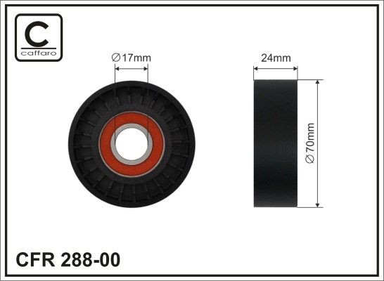 CAFFARO Tensioner pulley 288-00 288-00 CAFFARO tensioner pulley for CHEVROLET AVEO