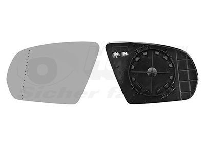 VAN WEZEL Mirror Glass, outside mirror 2924837 2924837 VAN WEZEL glass for wing mirror MERCEDES-BENZ PAGODE