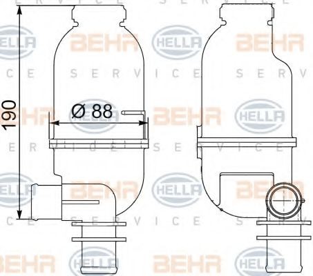 HELLA Δοχείο διαστολής, ψυκτικό υγρό 8MA 376 705-421 8MA 376 705-421 Δοχείο παραφλού MG MG 6 HELLA