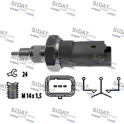 SIDAT Contacteur, feu de recul 3.234200 Capteur de feu de recul SIDAT TWINGO 3.234200 pas cher