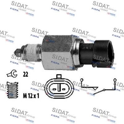 SIDAT Interruptor, luz de marcha-atrás 3.234221 Interruptores de la luz de marcha atrás SIDAT Fiat DUCATO 3.234221