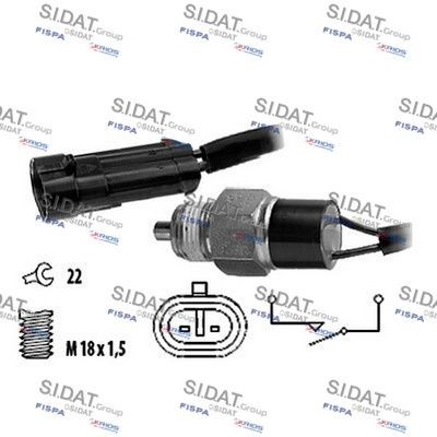 SIDAT Backljuskontakt 3.234235 3.234235 SIDAT brytare backljus FIAT CROMA