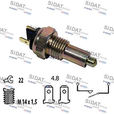 SIDAT Bryter, ryggelys 3.234245 3.234245 Ryggelysbryter RENAULT 19 SIDAT