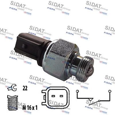 SIDAT Bryter, ryggelys 3.234251 Ryggelysbryter SIDAT 240 3.234251 billige
