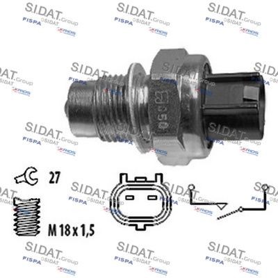 SIDAT Διακόπτης, φώτα όπισθεν 3.234258 3.234258 Βαλβίδα όπισθεν CITROËN JUMPER SIDAT