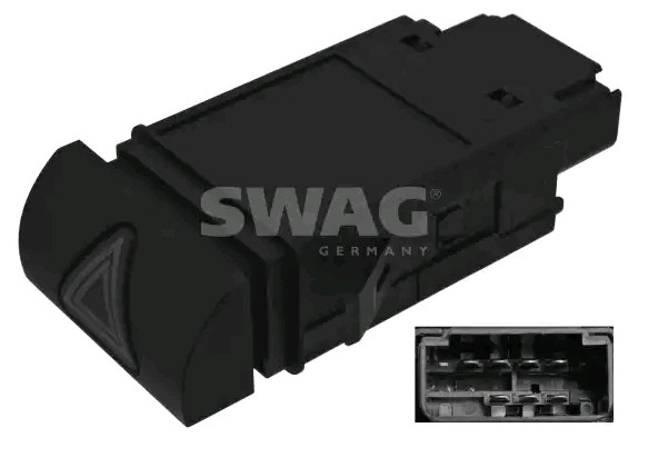 SWAG Hazard Light Switch 30 10 0405 Volkswagen POLO SWAG switch, hazard light 30100405