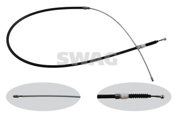 SWAG Cabo de aço, travão de estacionamento 30 93 6349 Travão de estacionamento JEEP SWAG 30 93 6349