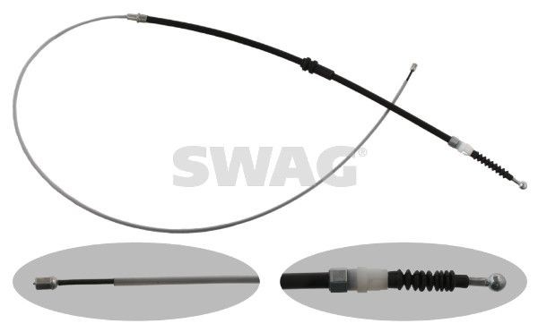 SWAG Hand brake cable 30 93 6957 30 93 6957 SWAG handbrake VW POLO