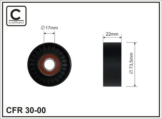 CAFFARO Rullo tenditore cinghia Poly-V 30-00 CAFFARO 30-00 Rullo tendicinghia FORD FIESTA originali