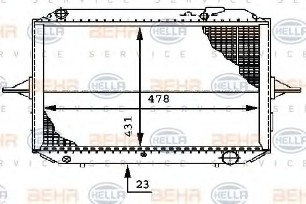 HELLA Radiatore motore 8MK 376 722-331 8MK 376 722-331 costo Radiatore HELLA CUPRA ATECA